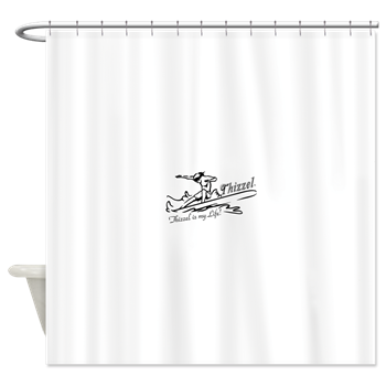 Thizzel Surfing Shower Curtain
