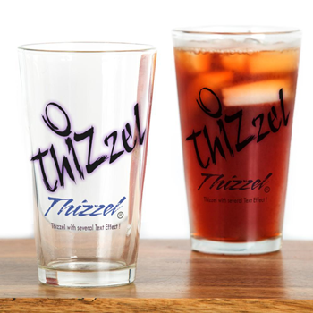 Text Effect Logo Drinking Glass
