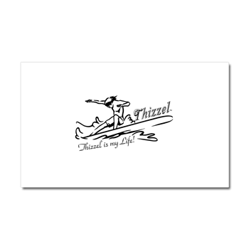 Thizzel Surfing Car Magnet 20 x 12