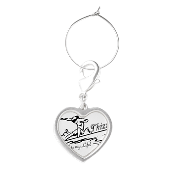Thizzel Surfing Wine Charms