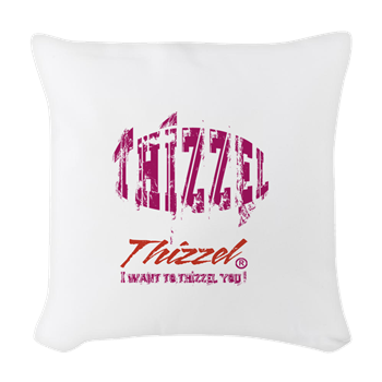 Text Effect Logo Woven Throw Pillow