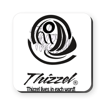 Thizzel Sketch Logo Cork Coaster