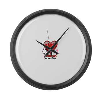 Valentine Logo Large Wall Clock