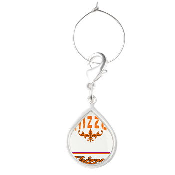 Text Graph Logo Teardrop Wine Charm