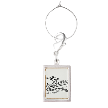 Thizzel Surfing Wine Charms