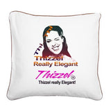 Thizzel Elegant Logo Square Canvas Pillow