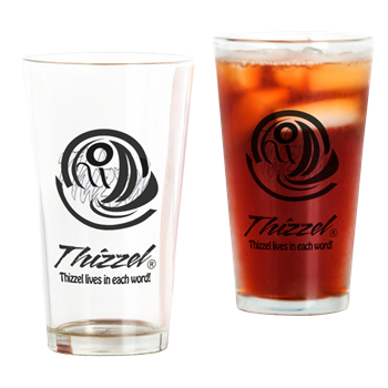 Thizzel Sketch Logo Drinking Glass