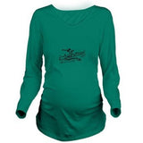 Thizzel Surfing Long Sleeve Maternity T-Shirt