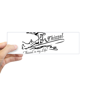 Thizzel Surfing Bumper Bumper Sticker