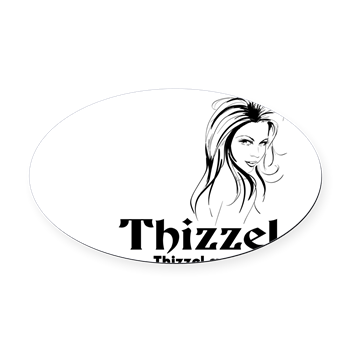 Thizzel Lady Oval Car Magnet