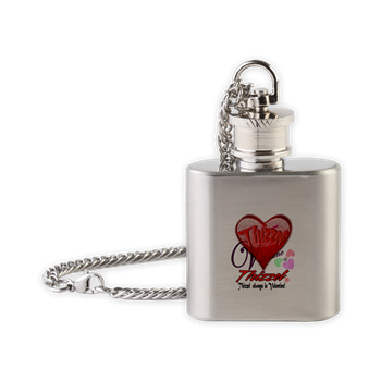 Valentine Logo Flask Necklace