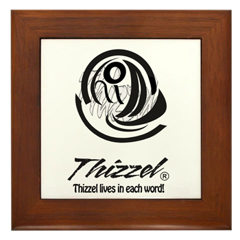 Thizzel Sketch Logo Framed Tile