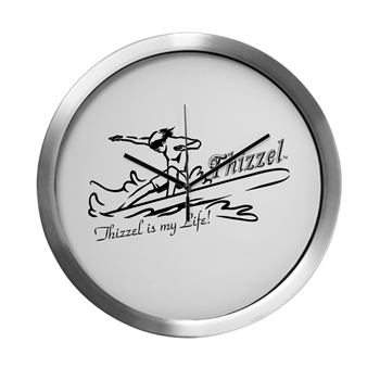 Thizzel Surfing Modern Wall Clock