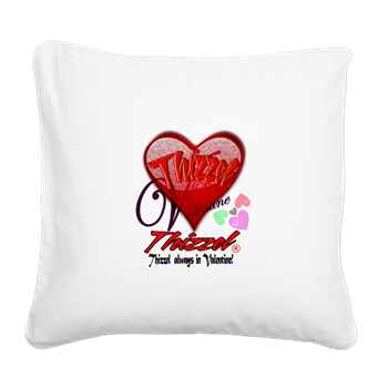 Valentine Logo Square Canvas Pillow