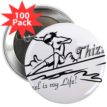 Thizzel Surfing 2.25" Button (100 pack)