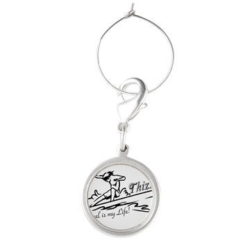 Thizzel Surfing Wine Charms