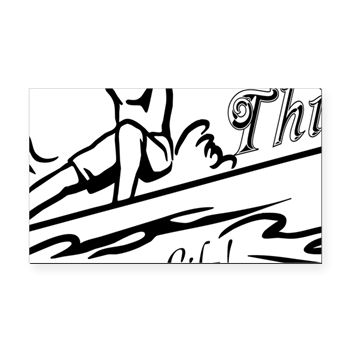Thizzel Surfing Rectangle Car Magnet