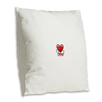 Valentine Logo Burlap Throw Pillow