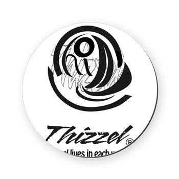 Thizzel Sketch Logo Cork Coaster