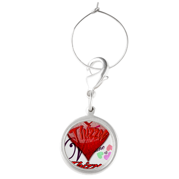 Valentine Logo Wine Charms