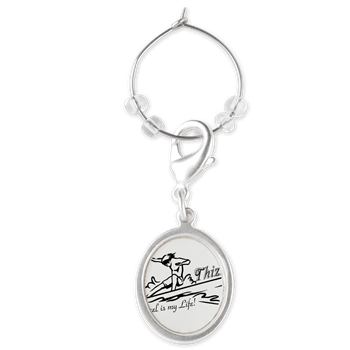Thizzel Surfing Wine Charms