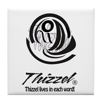 Thizzel Sketch Logo Tile Coaster