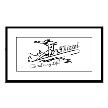 Thizzel Surfing Small Framed Print