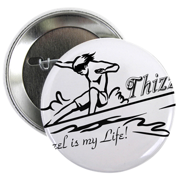 Thizzel Surfing 2.25" Button