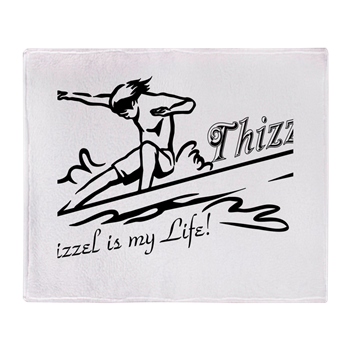 Thizzel Surfing Throw Blanket