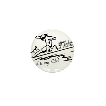 Thizzel Surfing Mini Button