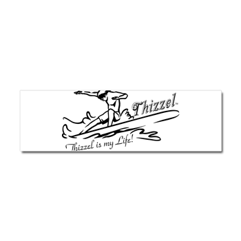 Thizzel Surfing Car Magnet 10 x 3