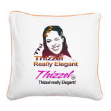 Thizzel Elegant Logo Square Canvas Pillow
