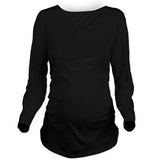 Thizzel Surfing Long Sleeve Maternity T-Shirt