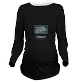 Thizzel Exist Logo Long Sleeve Maternity T-Shirt