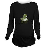 Thizzel Study Logo Long Sleeve Maternity T-Shirt