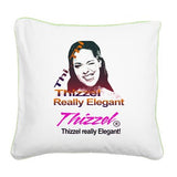 Thizzel Elegant Logo Square Canvas Pillow