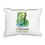 Thizzel make me Happy Rectangular Canvas Pillow